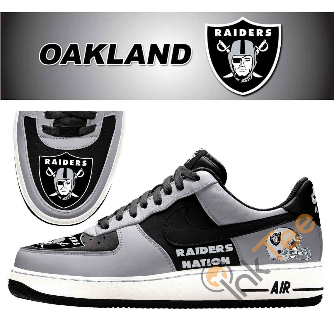 Oakland Raiders Custom Nike Air Force 