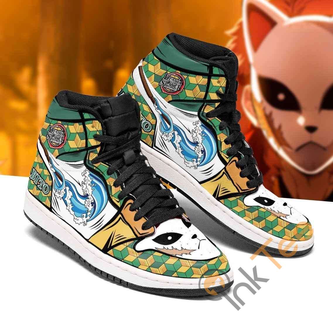 برادة ماء خزان داخلي Sabito Costume Demon Slayer Sneakers Anime Air Jordan Shoes ... برادة ماء خزان داخلي