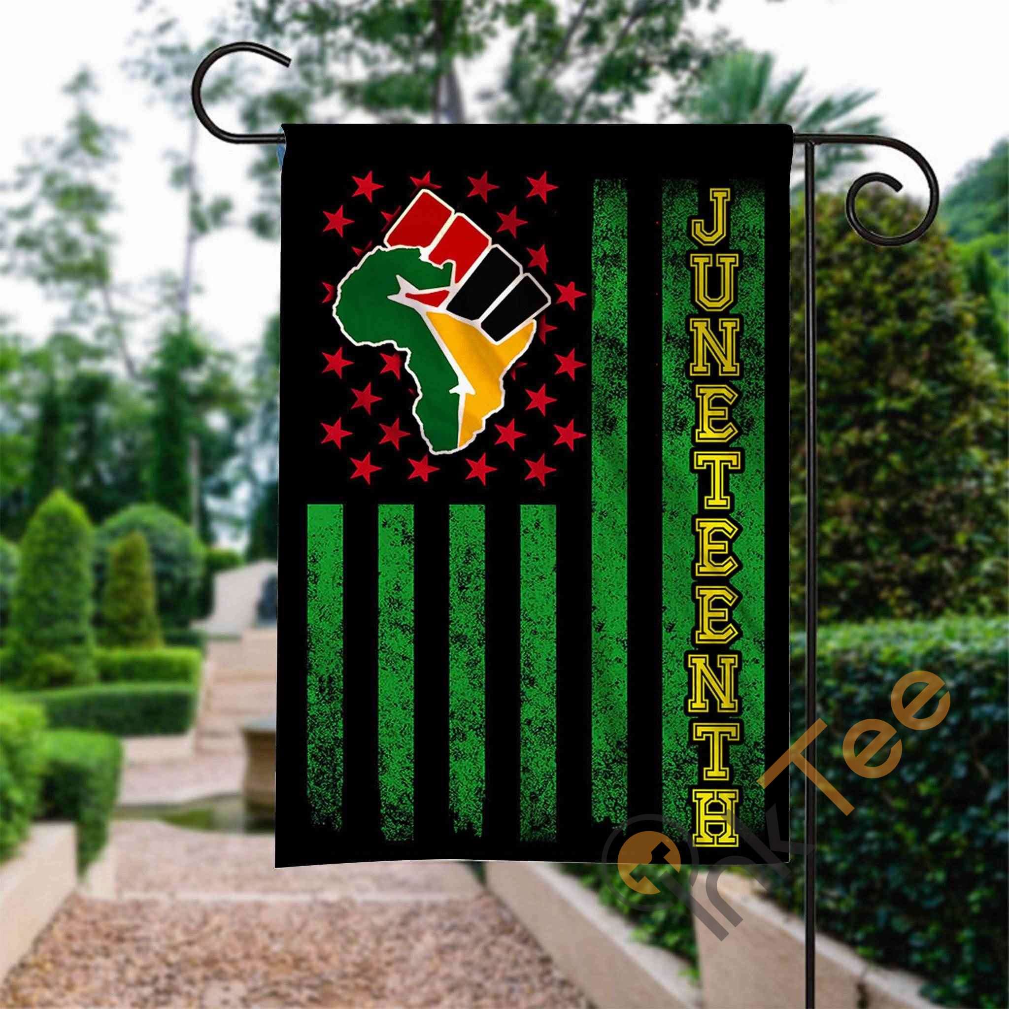 Custom Juneteenth African American Garden Flag