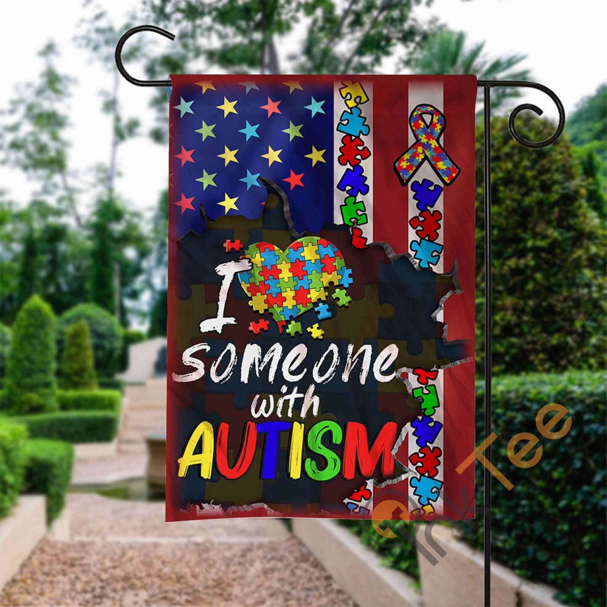 Custom Love Autism Awareness Garden Flag