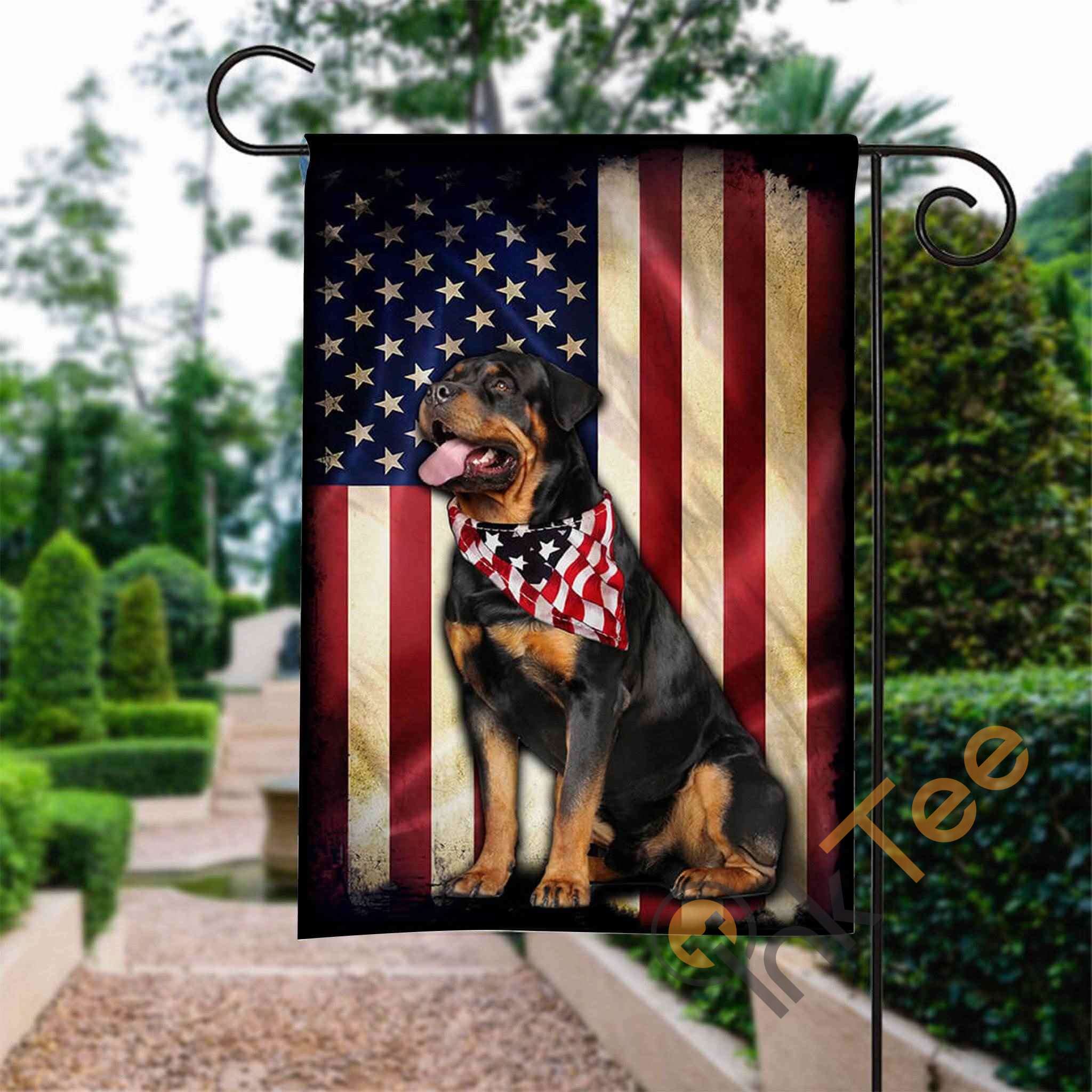 Custom Rottweiler American Garden Flag