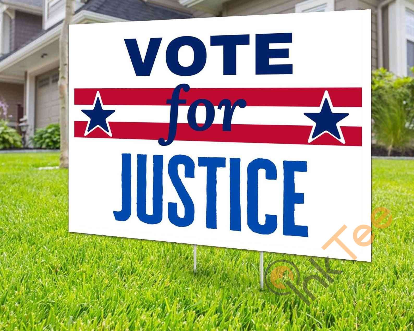Custom Vote For Justice Yard Sign