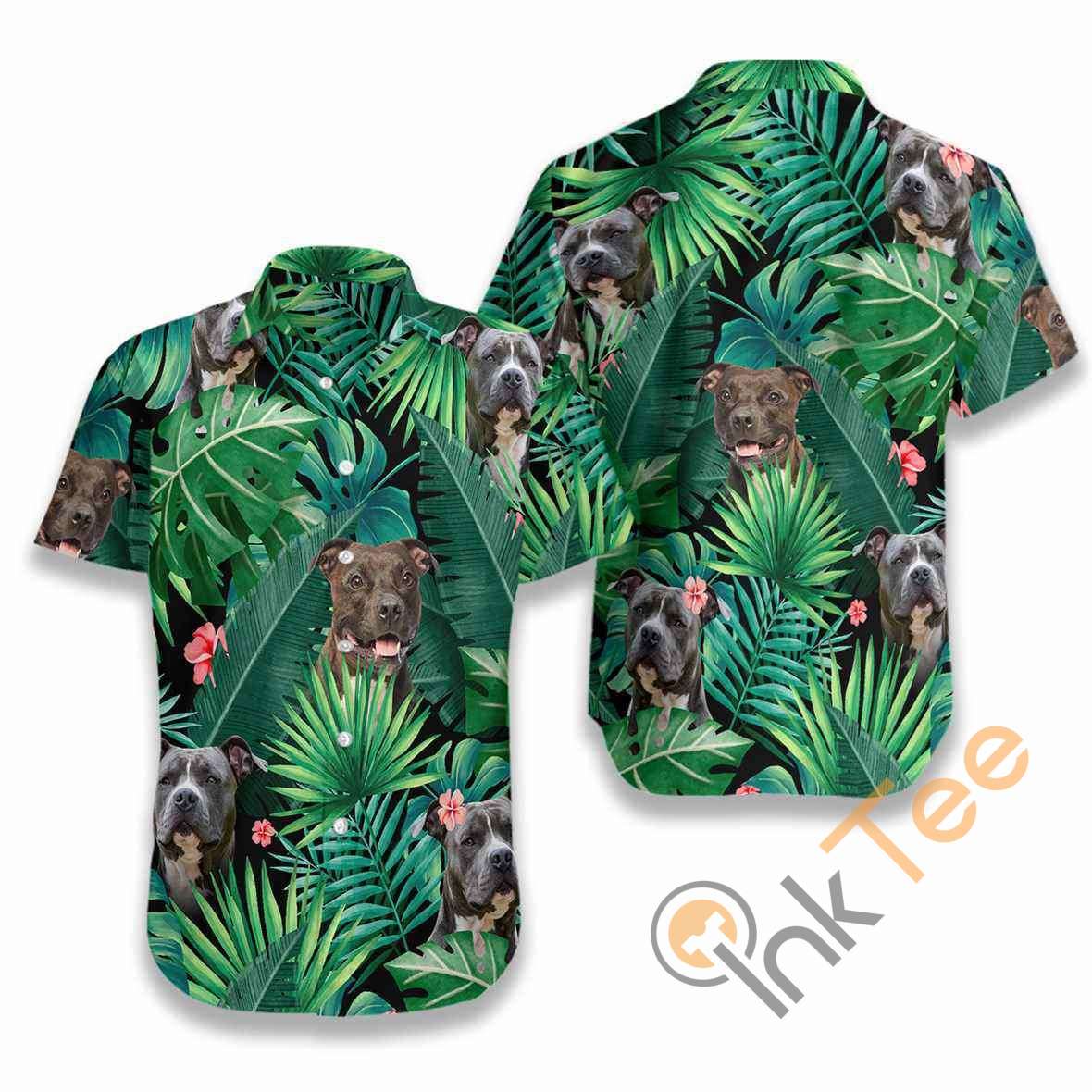 Tropical Pitbull Hawaiian shirts