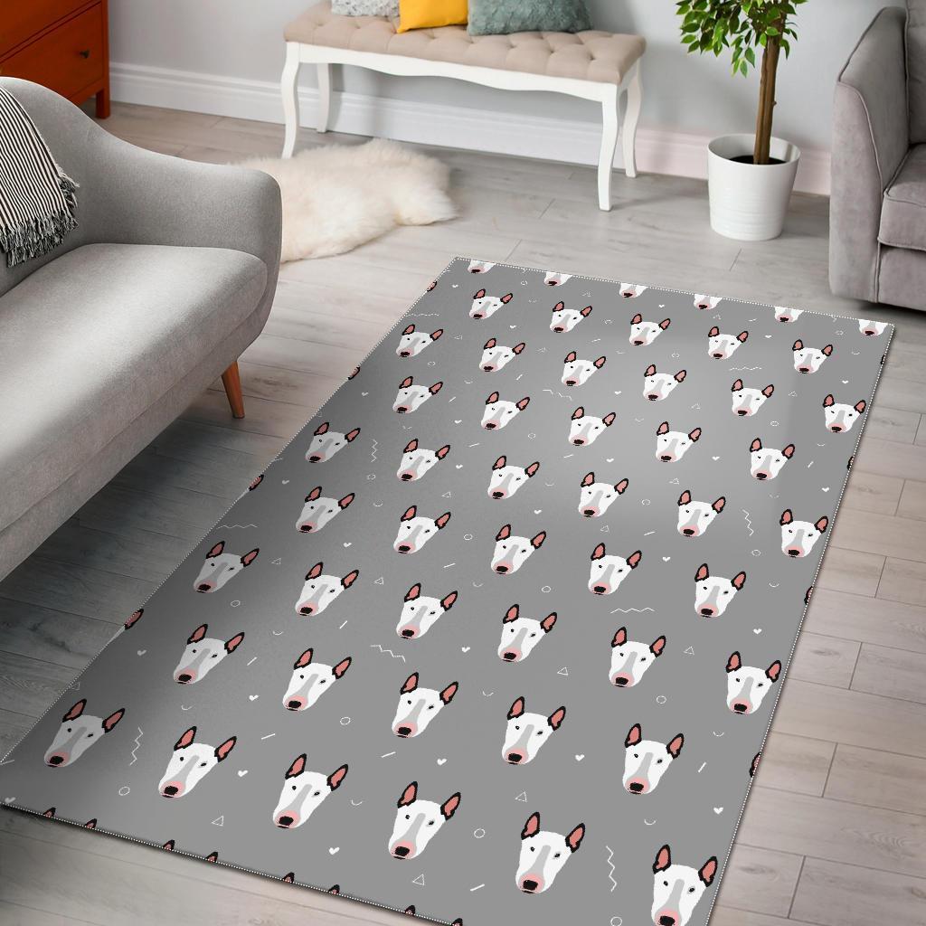 Bull Terrier Glay Pattern Print Area Limited Edition Amazon Best Seller Sku 267963 Rug