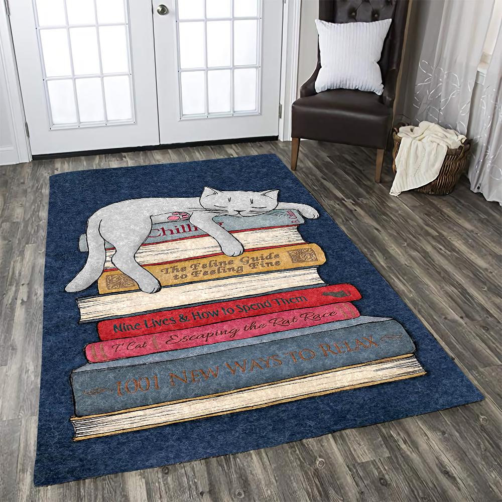 Cat And Book Cg Limited Edition Amazon Best Seller Sku 267994 Rug