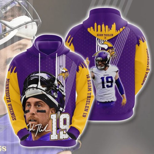 Adam Thielen Signed Minnesota Vikings Jersey with Custom Picture Print (TSE  COA)