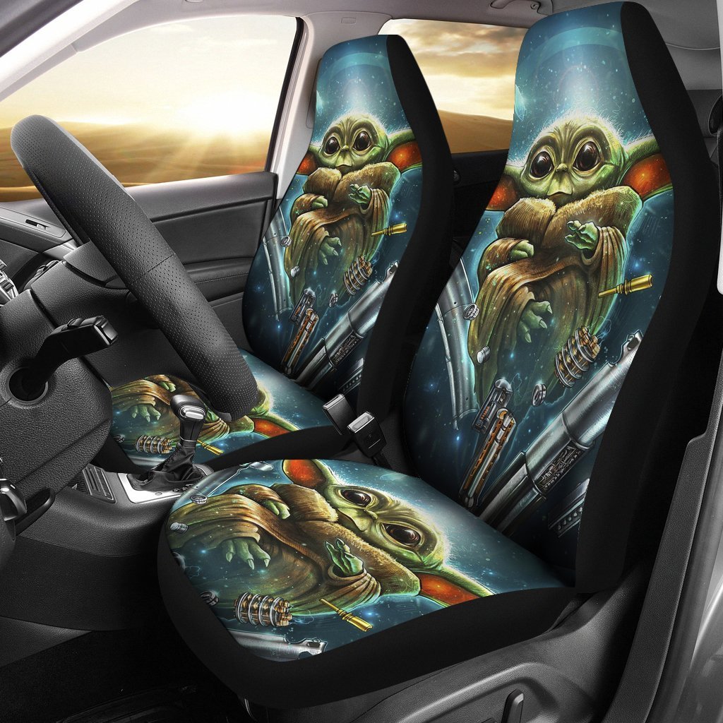 Baby Yoda Art The Mandalorian Disney Movies Car Seat Covers