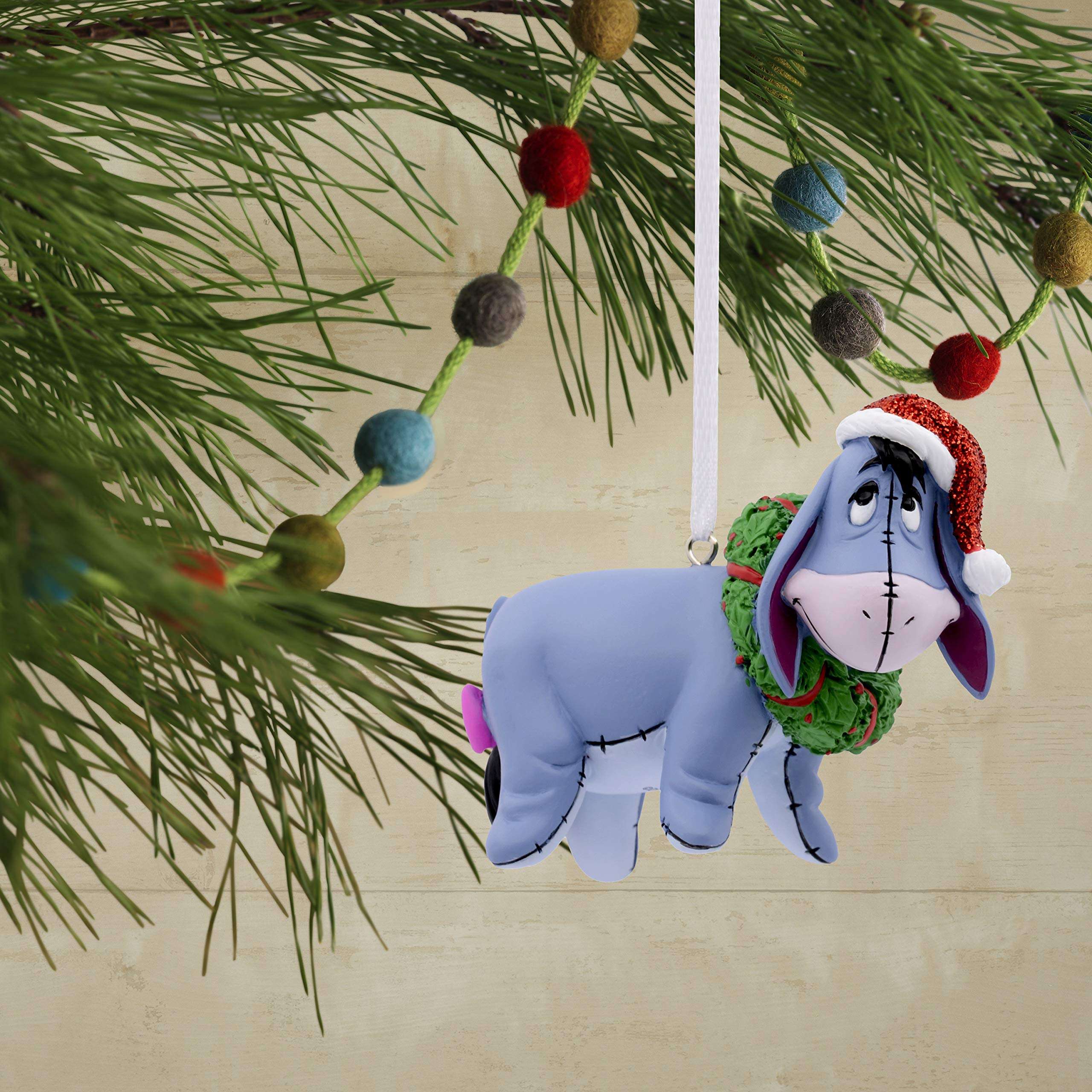 Christmas Disney Winnie The Pooh Eeyore With Wreath Ornament