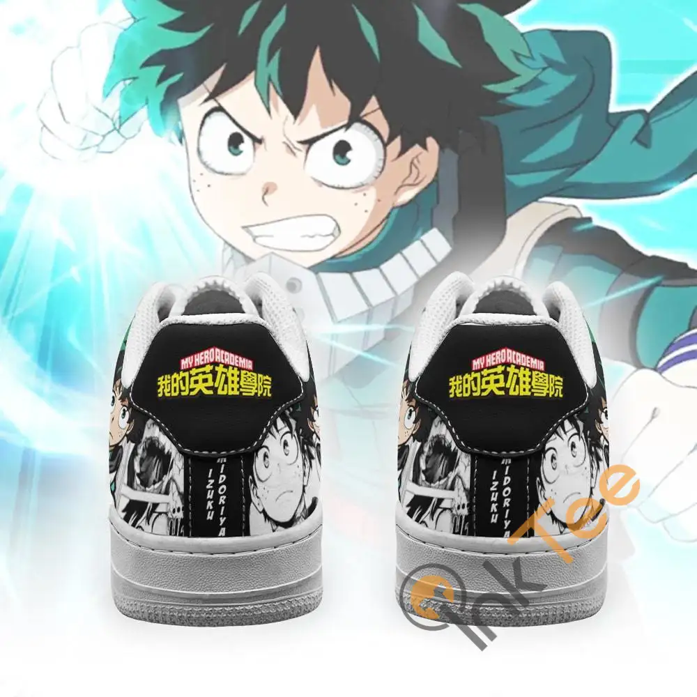 Virus Identificar Metro Izuku Midoriya Deku Custom My Hero Academia Anime Fan Gift Amazon Nike Air  Force Shoes - InkTee Store