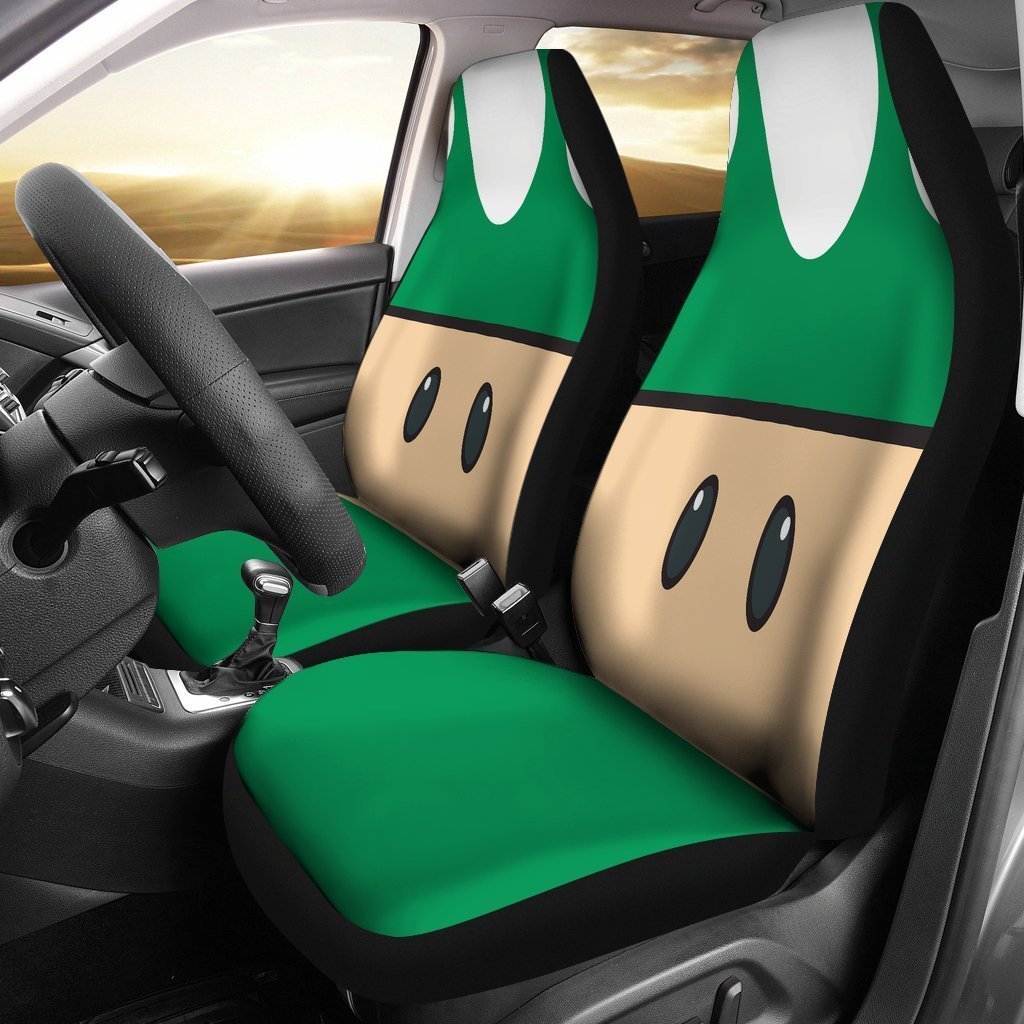 Mario Mushroom Game Nintendo 2 Car Seat Covers