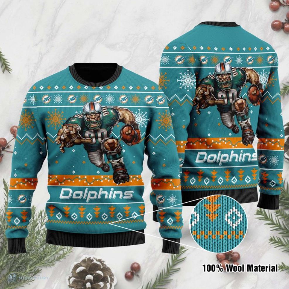 Miami Dolphins Ugly Sweater