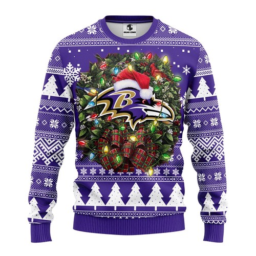 Nfl Baltimore Ravens Christmas Ugly Sweater