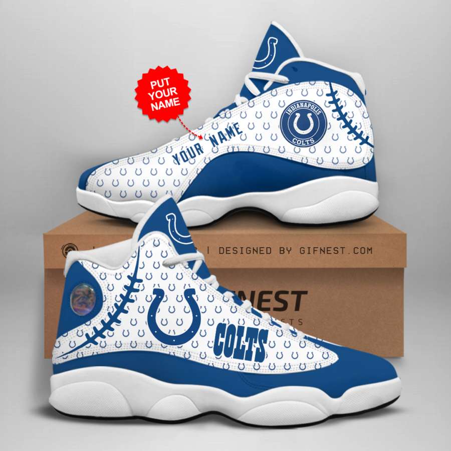 Indianapolis Colts Blue Bandana Custom Nike Air Max Shoes White - Bandana  Fever