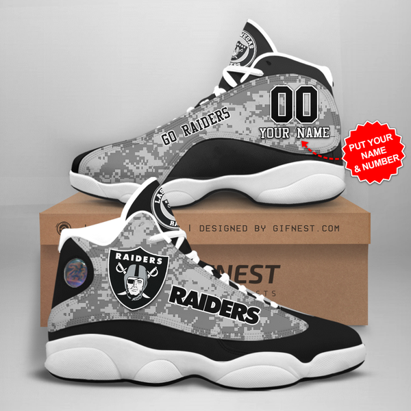 Personalized Las Vegas Raiders Custom No218 Air Jordan Shoes