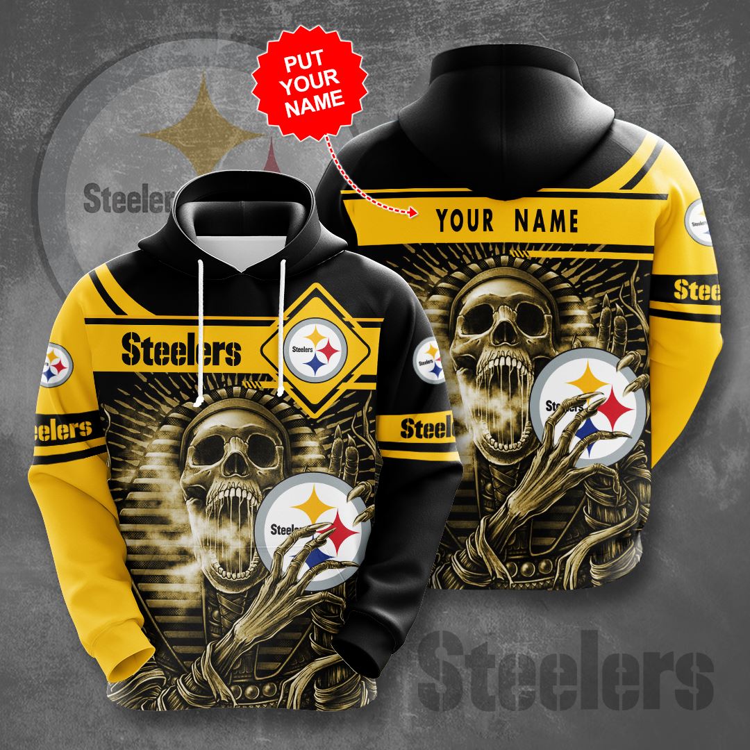 Pittsburgh Steelers Punisher New Skull Full 3D Hoodie All