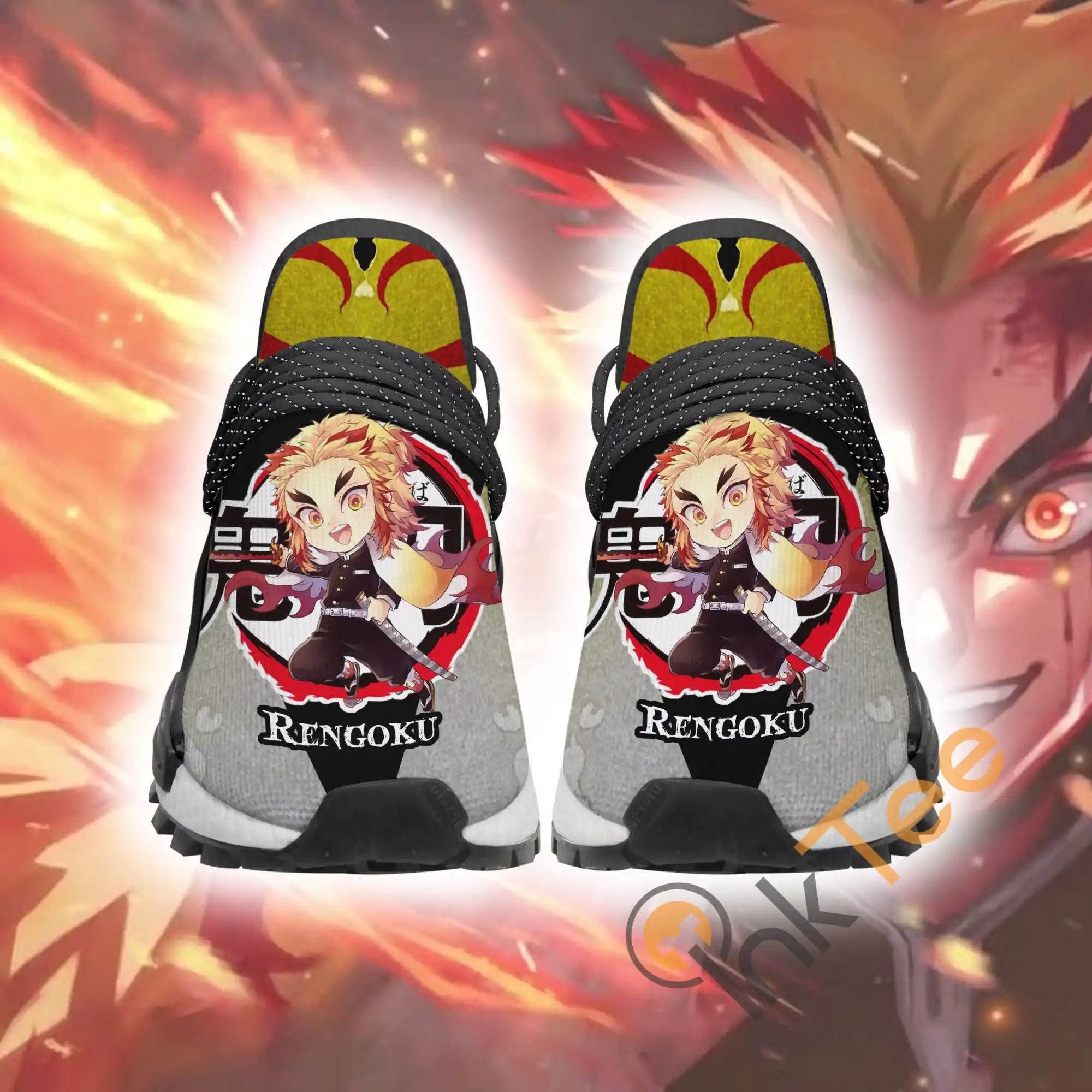 Rengoku Custom Demon Slayer Anime Amazon NMD Human Shoes