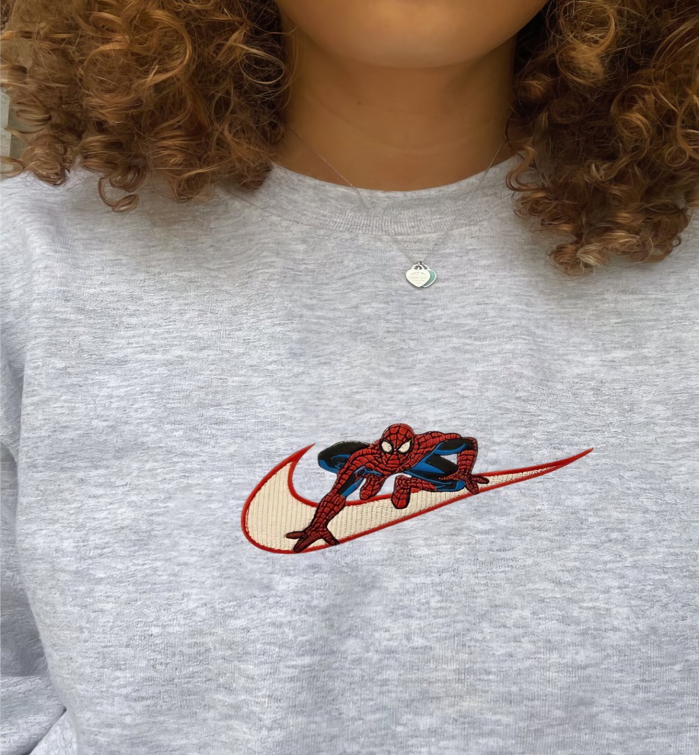 Embroidered Spiderman Crewneck Sweater/t-shirt/hoodie Embroidery