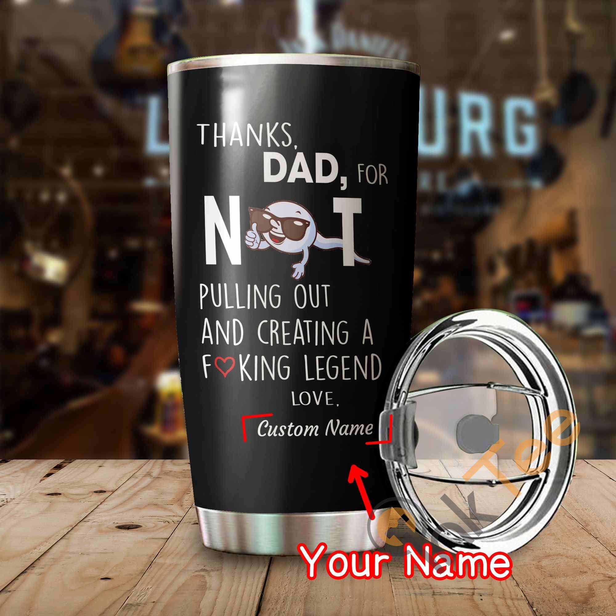 Personalized Thank's Dad Stainless Steel Tumbler