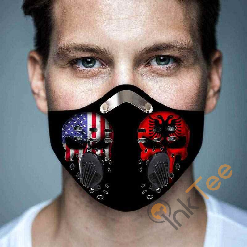 Albania And America Filter Activated Carbon Pm 2.5 Fm Face Mask