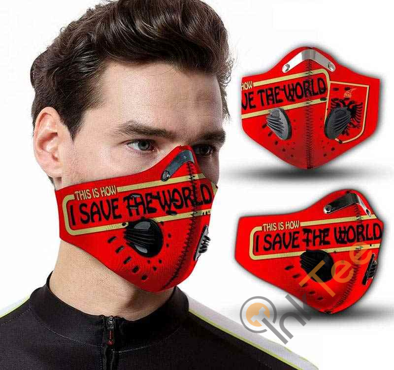 Albania Save The World Filter Activated Carbon Pm 2.5 Fm Face Mask