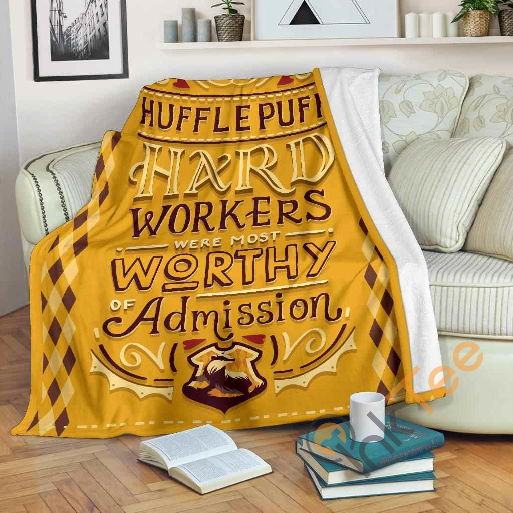 Harry Potter Hufflepuff Premium Fleece Blanket Inktee Store