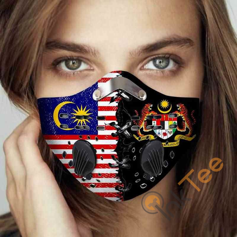 Malaysia Flag Filter Activated Carbon Pm 2.5 Fm Face Mask  InkTee Store