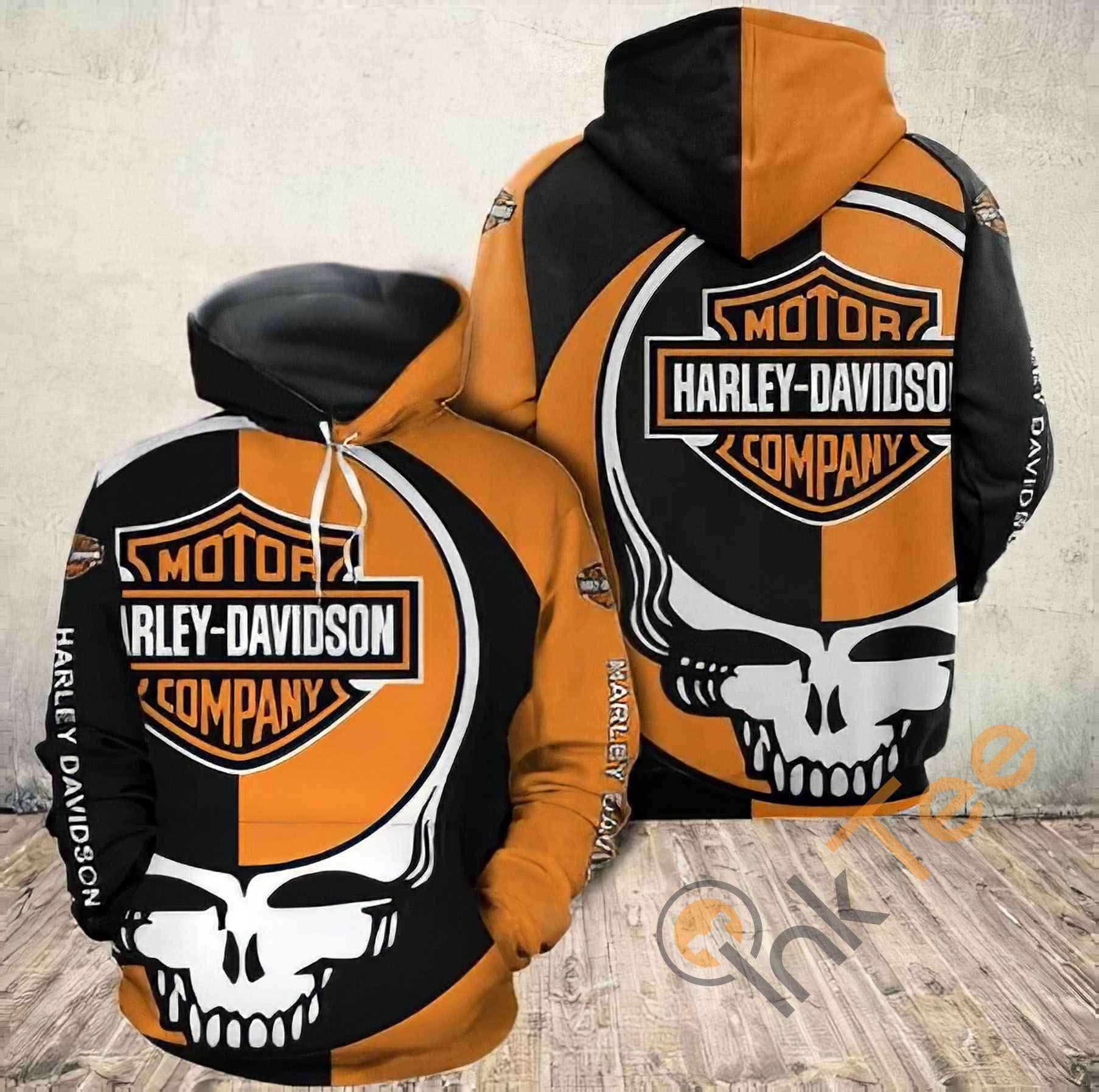 Motor Harley-Davidson Company Skull 3D Hoodie