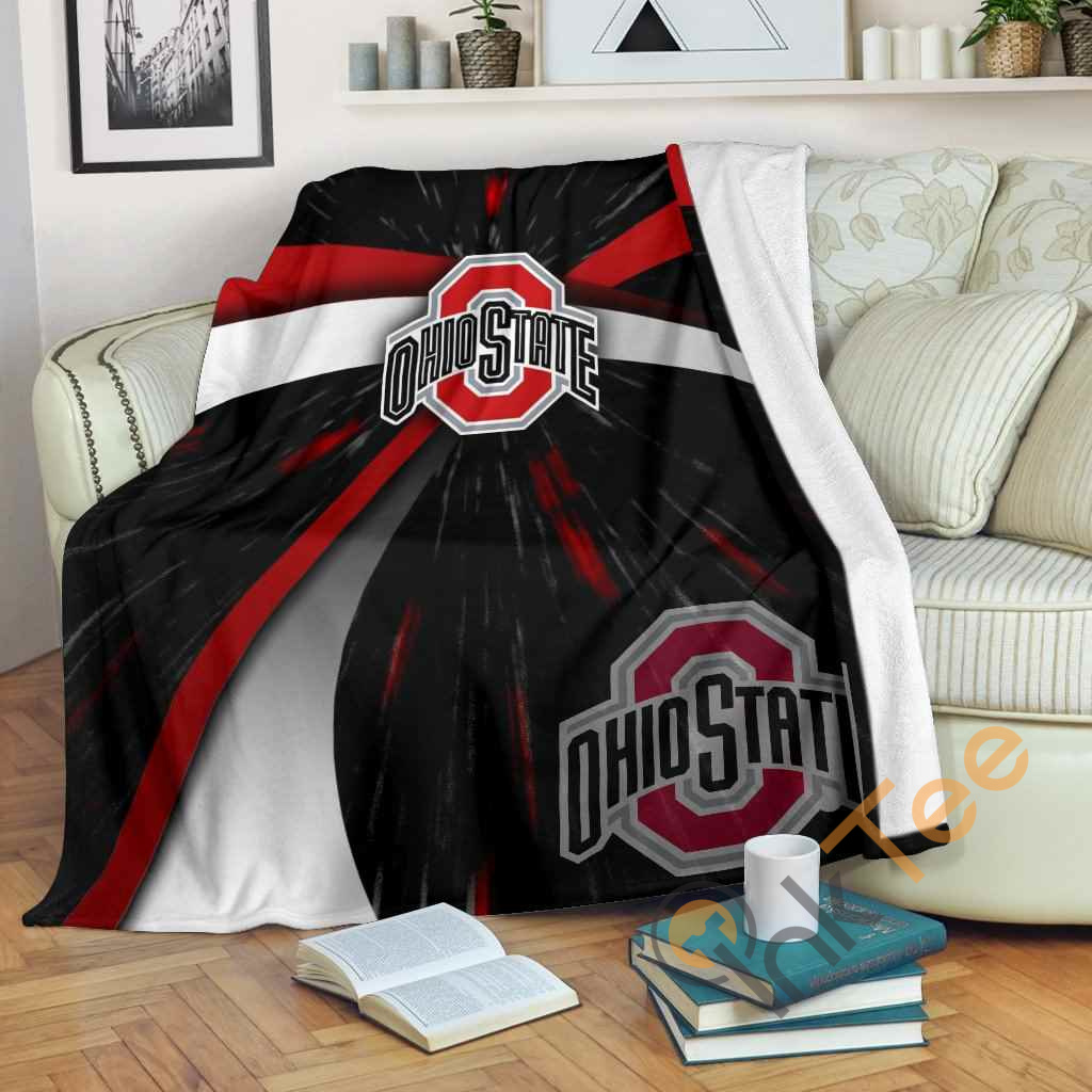 Ohio State Buckeyes Logo Premium Fleece Blanket