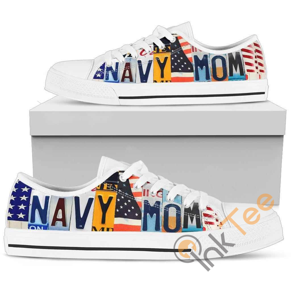 navy mom sneakers