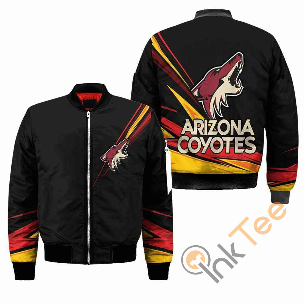 Arizona Coyotes NHL Black Apparel Best Christmas Gift For Fans Bomber Jacket