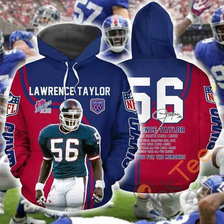 Lawrance Taylor Nfl New York Giants Thank You For Memories Signed Hoodie 3d