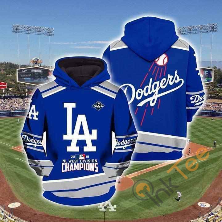 Los Angeles Dodgers 2019 Nl West Division Champions Hoodie 3d
