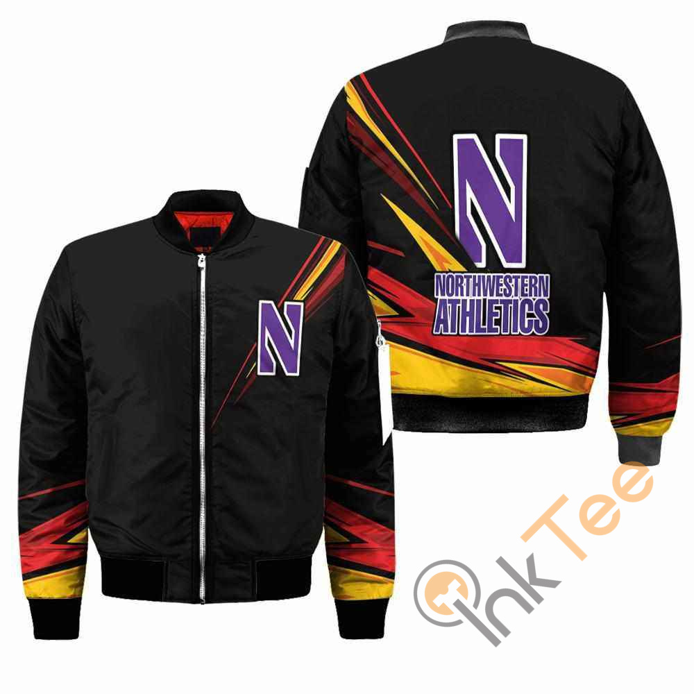 Northwestern Wildcats NCAA Black Apparel Best Christmas Gift For Fans Bomber Jacket