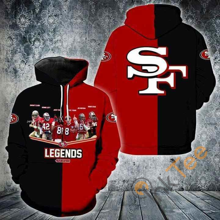 San Francisco 49ers Legends Signed Hoodie 3d