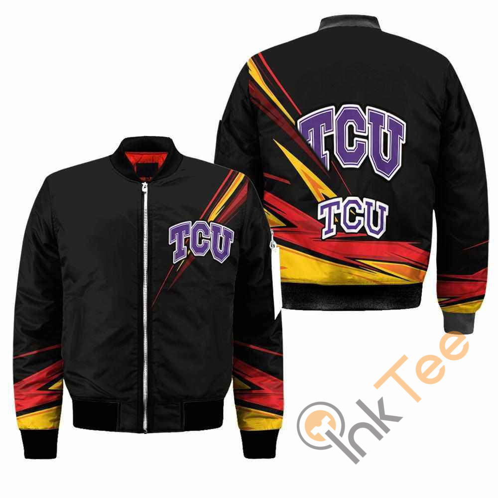 TCU Horned Frogs NCAA Black Apparel Best Christmas Gift For Fans Bomber Jacket