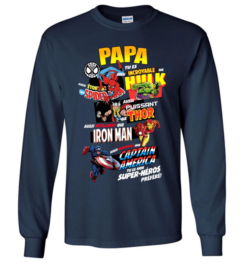Inktee Store - Avenger Superhero Marvel Characters Long Sleeve T-Shirt Image