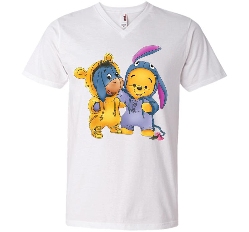 Inktee Store - Baby Eeyore And Pooh V-Neck T-Shirt Image