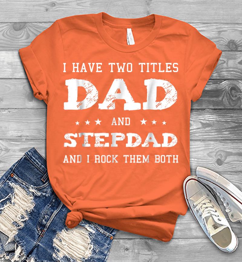 Inktee Store - Best Dad And Stepdad Shirt Cute Fathers Day Gift From Wife Men T-Shirt Image