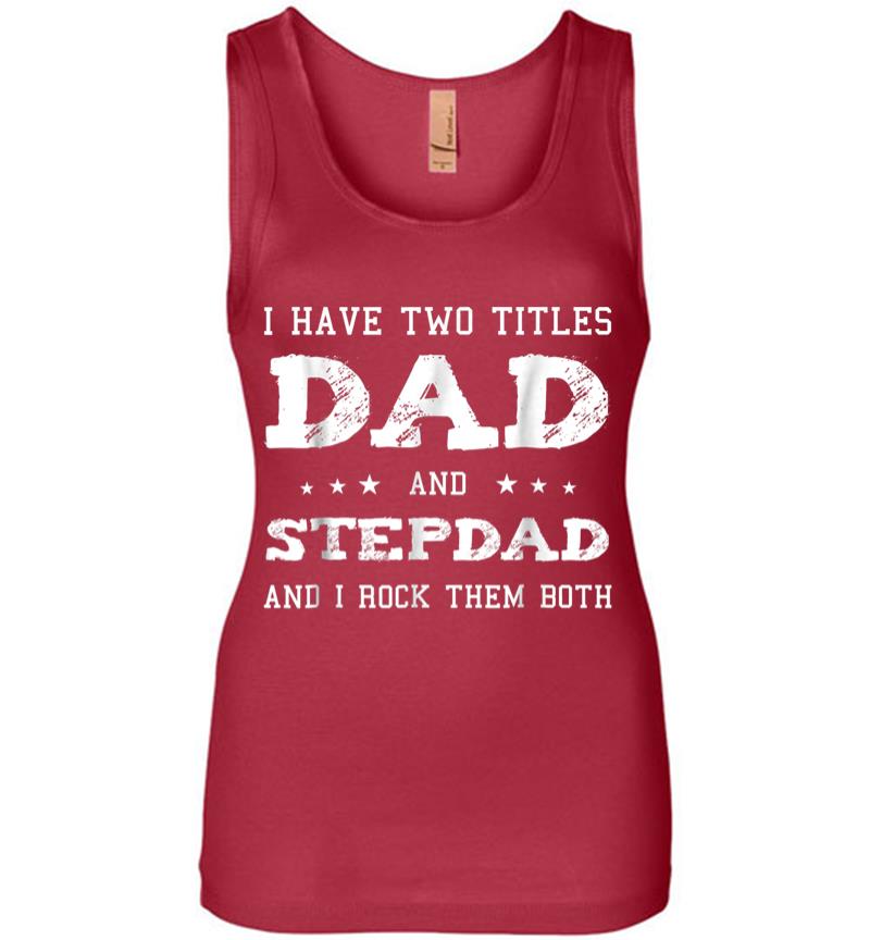 Inktee Store - Best Dad And Stepdad Shirt Cute Fathers Day Gift From Wife Women Jersey Tank Top Image