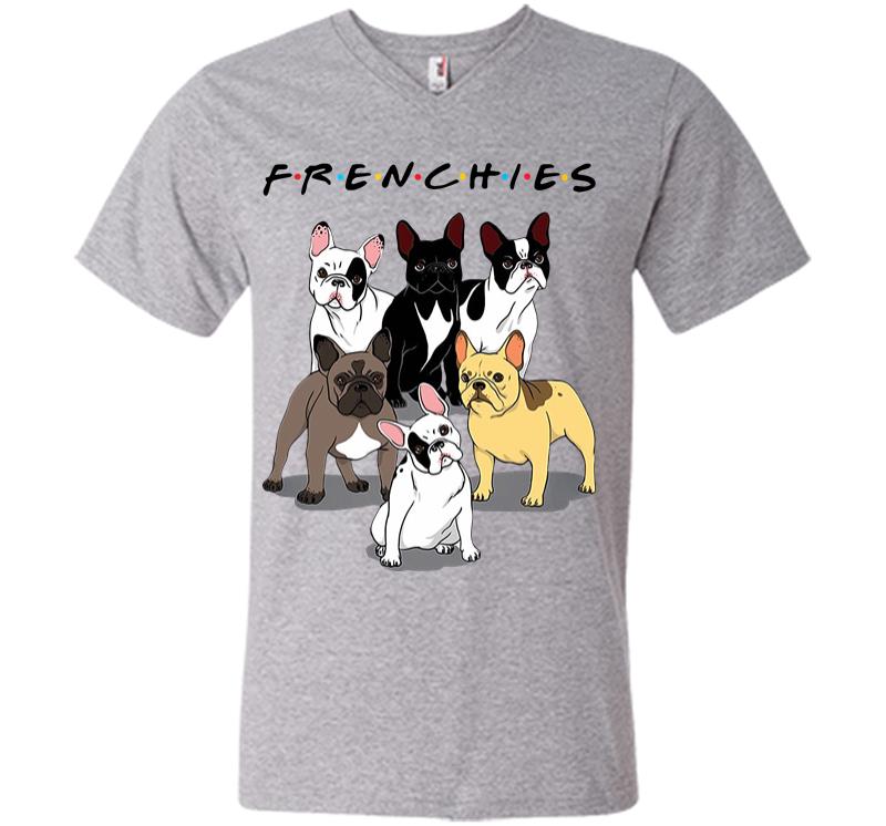 Inktee Store - Bulldog Team Frenchies V-Neck T-Shirt Image