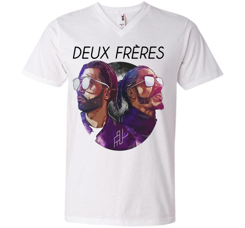 Inktee Store - Deux Freres V-Neck T-Shirt Image