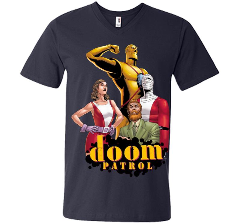 Inktee Store - Doom Patrol Classic Comics V-Neck T-Shirt Image