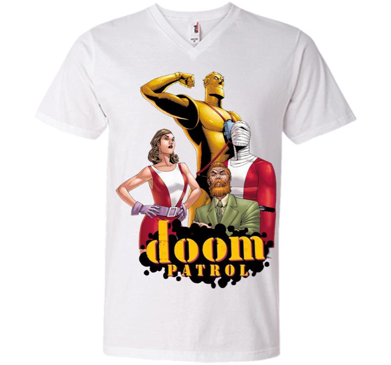 Inktee Store - Doom Patrol Classic Comics V-Neck T-Shirt Image