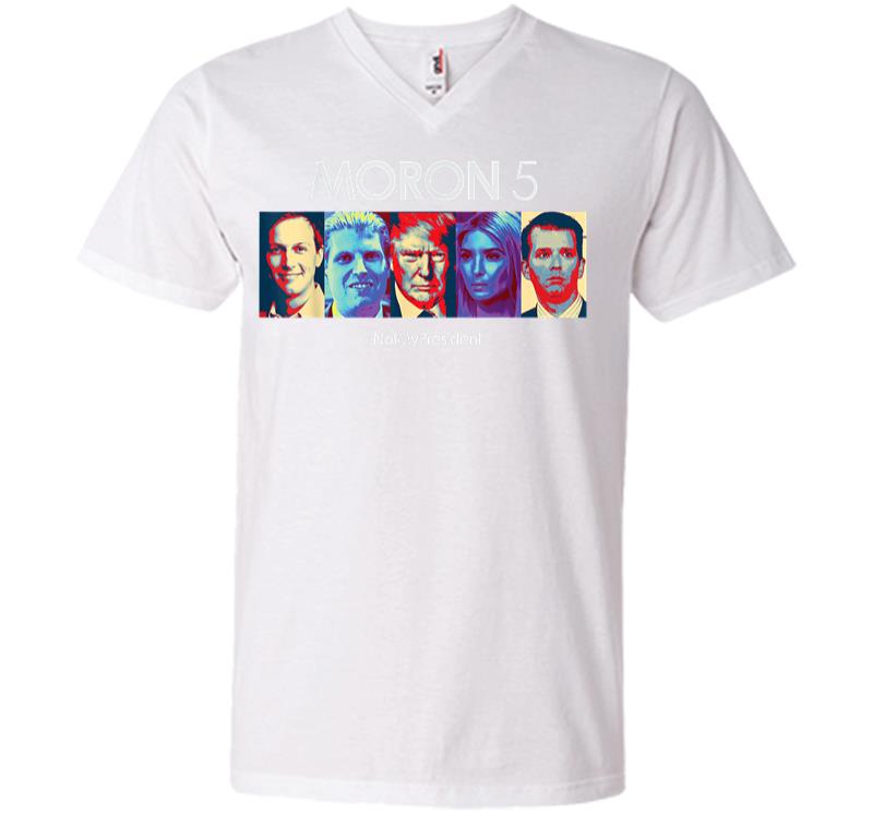 Inktee Store - Funny Anti Trump Hate Donald Political Democrat 86 45 V-Neck T-Shirt Image