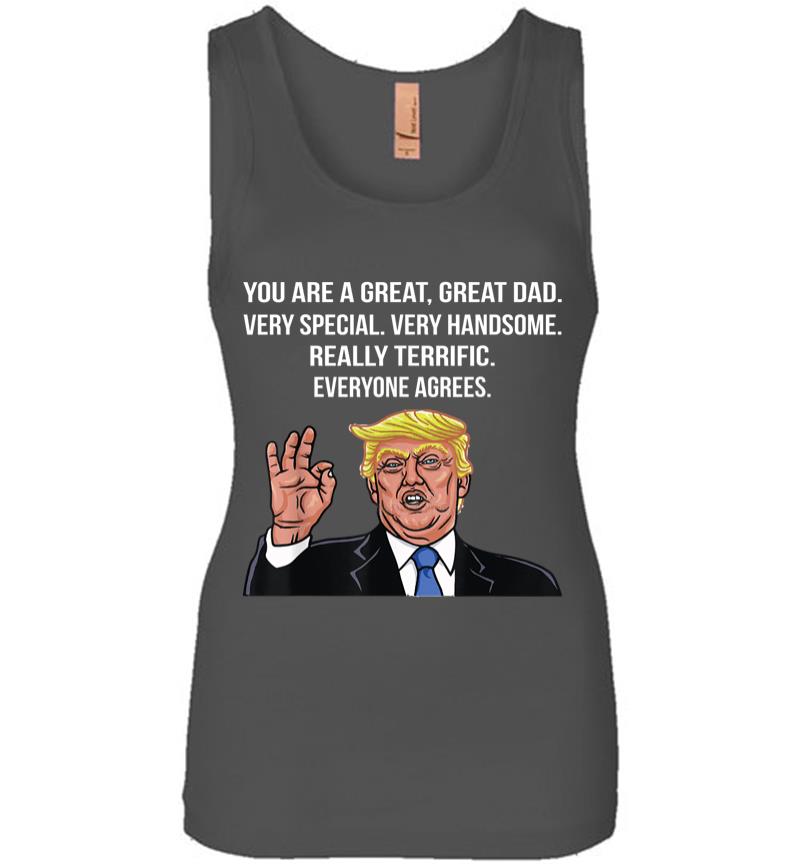 Inktee Store - Funny Donald Trump Fathers Day Great Dad Gift Women Jersey Tank Top Image