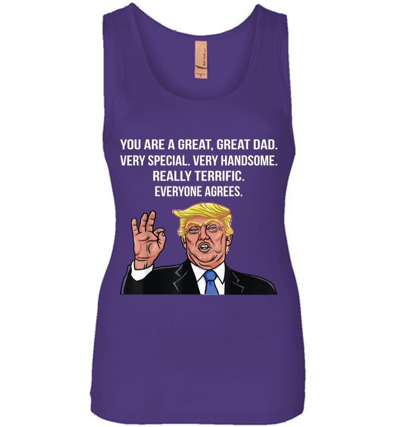 Inktee Store - Funny Donald Trump Fathers Day Great Dad Gift Women Jersey Tank Top Image