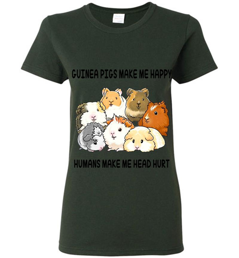 Inktee Store - Guinea Pigs Make Me Happy Women T-Shirt Image