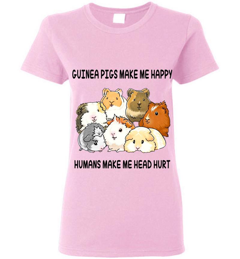 Inktee Store - Guinea Pigs Make Me Happy Women T-Shirt Image