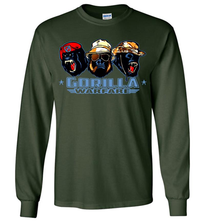 Inktee Store - Official Gorilla Warfare Long Sleeve T-Shirt Image