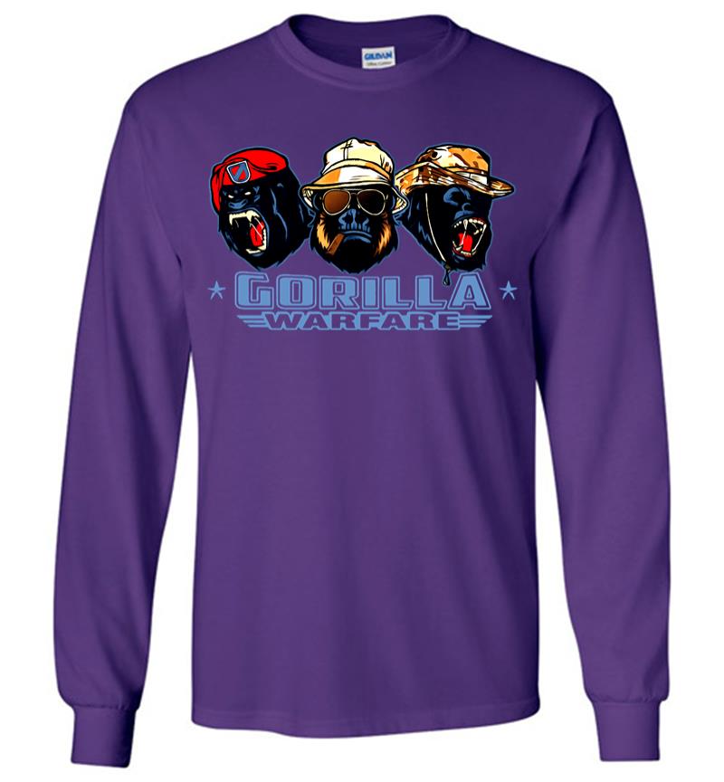 Inktee Store - Official Gorilla Warfare Long Sleeve T-Shirt Image